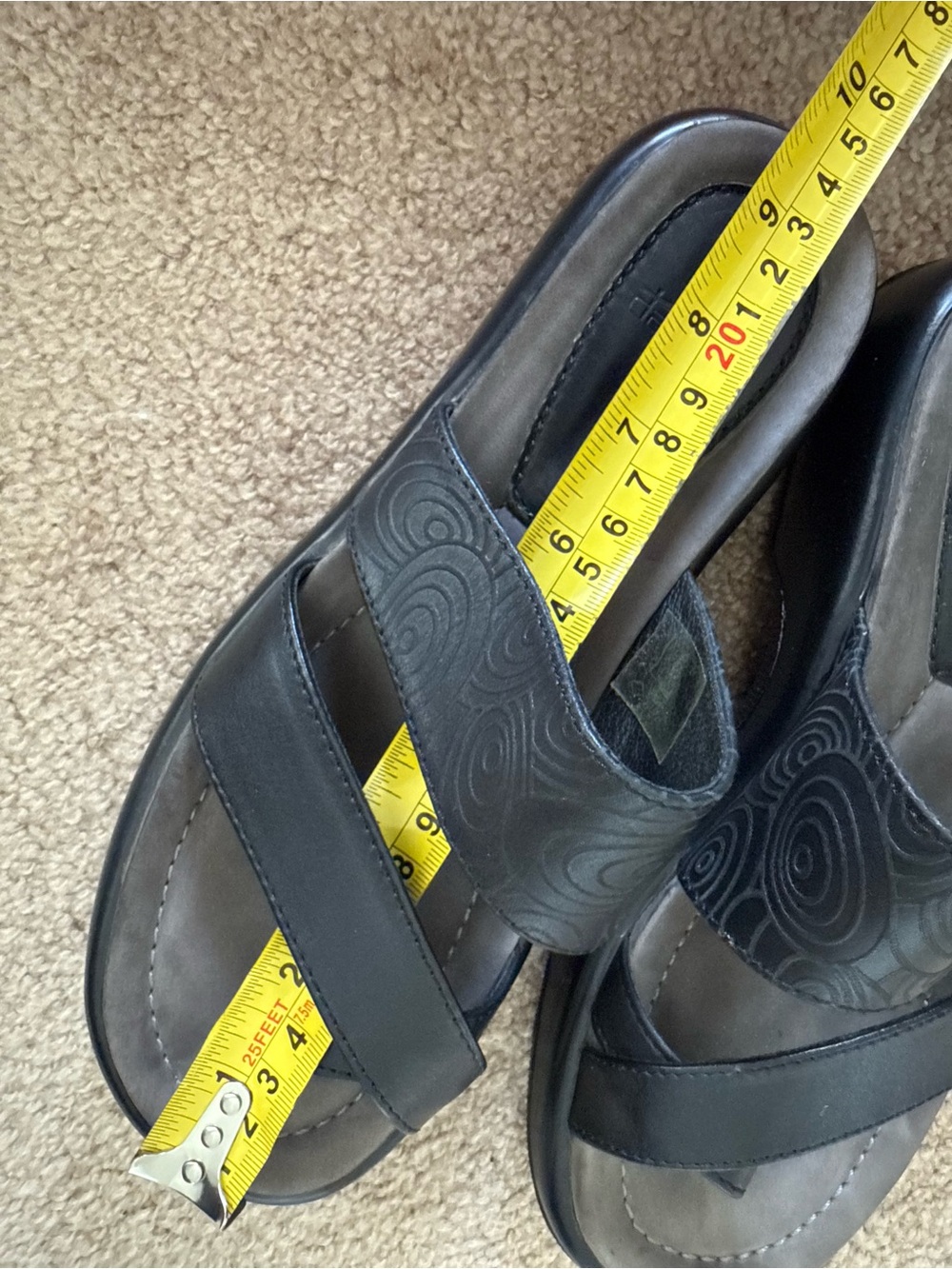 Dansko Leather Wedge Platform Sandals Toe Loop - Picture 12 of 12